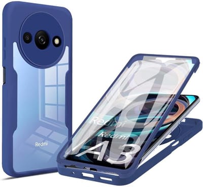 Hoesje geschikt voor Xiaomi Redmi A3/A3x - Techsuit ColorVerse 360 Case met Screenprotector - Blauw