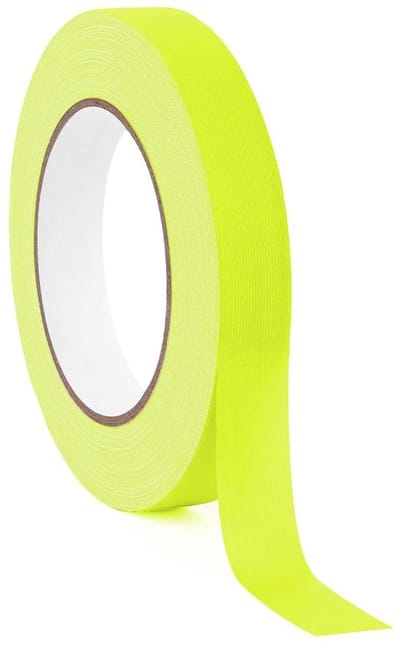 Fluorescerend neonlint 19 mm x 25 m - UV - Blacklight - zelfklevend - neontape - voor Halloween - zwart licht - feestdecoraties - scènes - handwerk - geel - neonverlichting - creatief gebruik