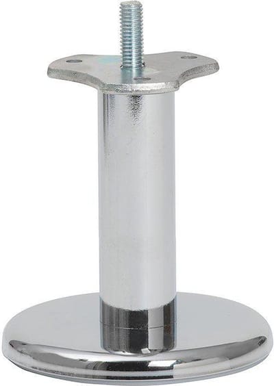 Stalen meubelpoot chroom rond ø 2,5 cm en hoogte 8,5 cm (M8) - Set van 4 stuks