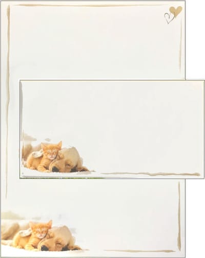 Briefpapier A4 Hond 12 stuks inclusief 6 enveloppen