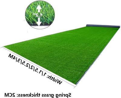 Kunstgras Tapijt - Balkon Tapijt Gazon - Terras Decoratie - Hoge Dichtheid 20MM - 1x5m - Legergroen