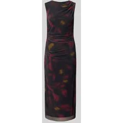 Slim fit midi-jurk met all-over bloemenmotief