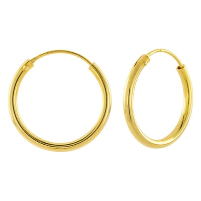 WeLoveSilver - oorbellen - 925 zilver - gold plated - 20 mm - 2 mm