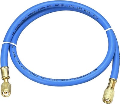 1/4 laadslang voor koelmiddel AC Flare SAE - lengte 4,92 voet - 500 psi schroefdraad - ideaal voor het onderhoud van airconditioning - blauw - 0,9 m
