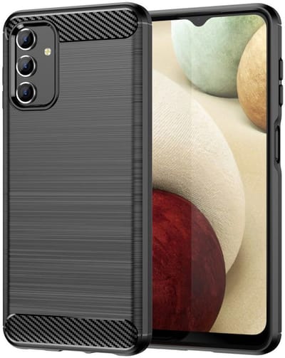 Geborsteld TPU Hoesje Geschikt voor Samsung Galaxy A13 4G | Beschermhoes | Back Cover | Flexibel TPU | Stijlvol Carbon | Dun | Zwart