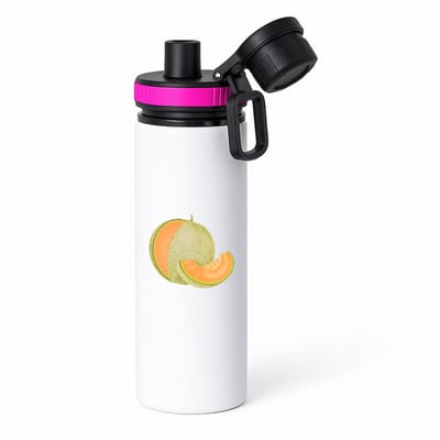 Hacebo® - Galia meloen waterfles met draaidop roze - Fruitschaal - Fruit liefhebbers - Zomerfruit - gezond eten - vrucht - water fles - 850ML