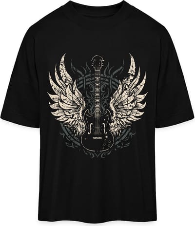 T Shirt Heren Dames - Rock Gitaar - Zwart - S
