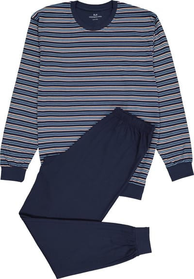 Gotzburg heren pyjama - blauw gestreept