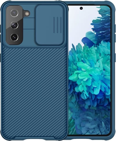 Telefoonhoesje geschikt voor Samsung Galaxy S21 5G - Nillkin CamShield Pro Case - Blauw