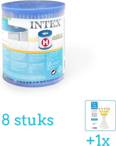 Intex Filtercartridge Type H 29007 - Filter voor filterpomp - Volumebundel - Filter - 8-delig