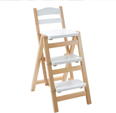 Opvouwbare 3-traps ladderkruk met opbergplank - Draagbare hoogtes verstelbare kruk voor keuken en buiten