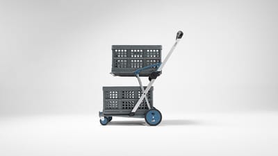 Clax trolley + 1 vouwkrat - Blauw