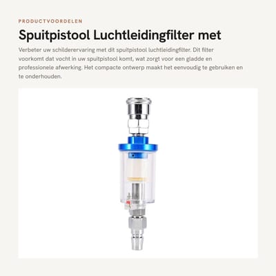 Dailygoods - Spuitpistool Luchtleidingfilter met Vochtafscheider