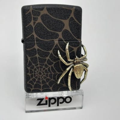 Zippo spider black crackle emblem limited edition