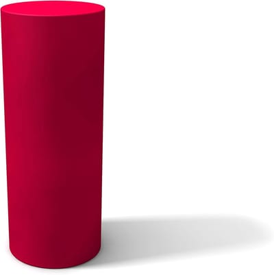 Cilinderzuil Tafel - Serveersokkel Decoratie - Feestelijke Decoratie - Stabiele Constructie - 70 cm Hoog - Aardbeirood