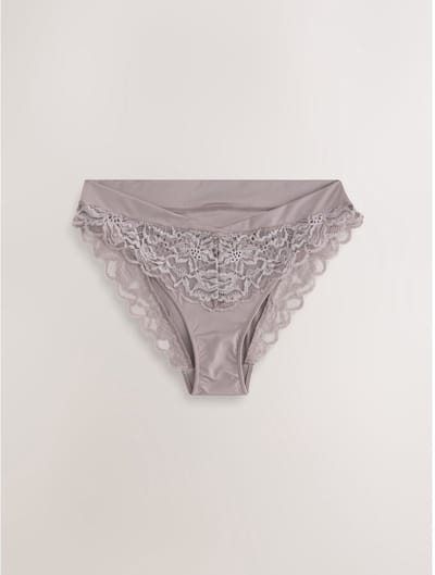 Next - Dames - Ultimate Comfort kanten slip met hoge pijpen - Naturel