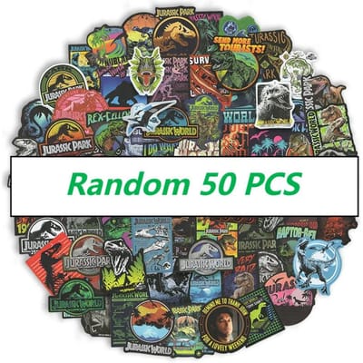 50/75 STUKS/Pak Jurassic Park Dinosaurus Dieren Graffiti Stickers Voor Meubels DIY Stoel Speelgoed Auto Kofferbak Computer Motorfiets gray