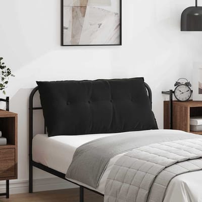 vidaXL - Rugkussen - Zwart - 100 - x - 50 - cm - Corduroy - stof