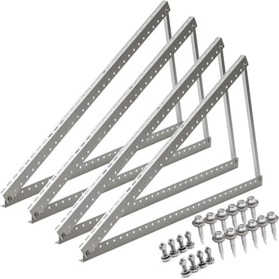 Zonnepaneelhouder 114 cm - Hoek instelbaar voor zonnepanelen 100W-500W - Dakhouders en balkonkrachtcentrale