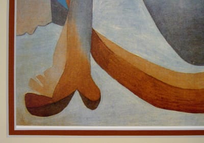 Poster in dubbel passe-partout - Pablo Picasso - Baigneuse assise au bordde la mer - 50 x 60 cm