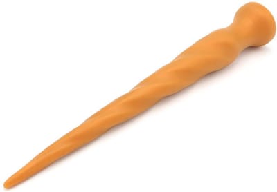 Gold Play - Extra Lange Anaal Dildo - Zachte Siliconen - Twist - Maat M