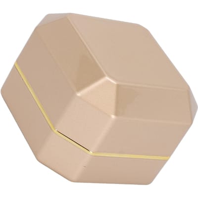 Boîte Cadeau Bague Élégante Protectrice Petite Boîte de Rangement et d'Exposition pour Bijoux avec Lumière pour Demande en Mariage MariageOr beige