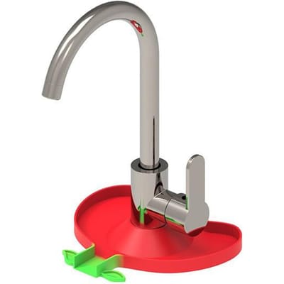 Keuken Siliconen Kraanmat Bloem Spoelbak Spatbeschermer Afdruipmat Badkamer Aanrechtbeschermer Shampoo Zeepdispenser Sneldrogend Dienblad rood