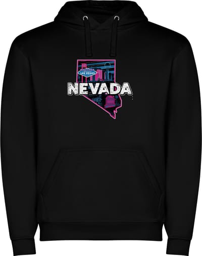 Zwarte Wanna have hoodie voor de echte Amerika liefhebber USA Amerikaanse / Verenigde Staten de staat Nevada Print Full Color Color merk Roly maat M