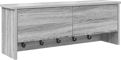 vidaXL - Wandgemonteerde - kapstok - Muurmontage - Grijs - Sonoma - Bewerkt - hout