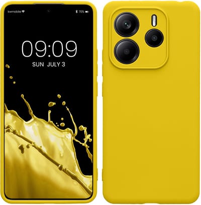 kwmobile telefoonhoesje geschikt voor Xiaomi Redmi Note 14 5G - Hoesje voor smartphone - Precisie camera uitsnede - In stralend geel