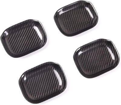 Autodeur Handgreep Covers - Kom Trim - Auto Beschermen - Echte Koolstofvezel - Set van 4 - Zwart