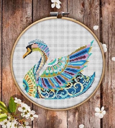 Borduurpakket MANDALA ZWAAN