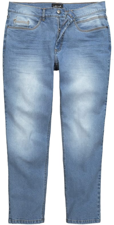 Men Plus - Heren - Jeans denim toelopende Loose Fit 5-pocket - Gebleekt denim - Maat 52