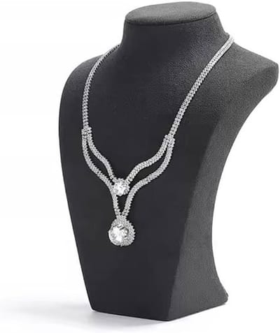 Sieraden Display Buste - Hanger Ketting Stand - Sieraden Presenteren - 3-Dimensionaal Ontwerp - 21.5 x 11 x 31.5cm - Zwart