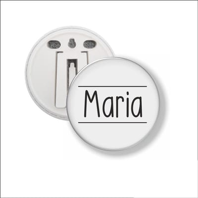 Button Met Clip 58 MM - Maria