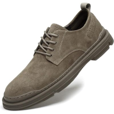 Bottes Martin d'été pour hommes Nouvelles bottes d'été en cuir respirant Style britannique Bottines de travail pour hommes Bottes de travail pour hommes 39 gray