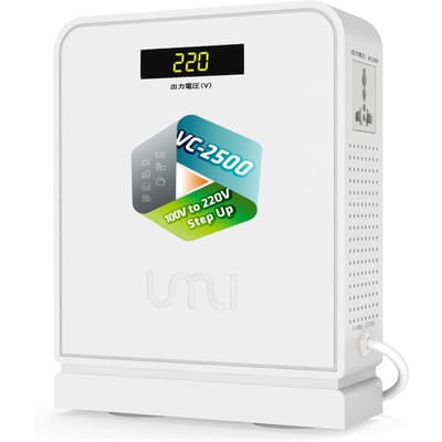 UMIVC Transformator voor het Gebruiken van Buitenlandse Elektrische Producten met 2500W Vermogen naar 2 AC Huishoudelijk Puur Koperen Ring Veilig Japan, Step-Up Transformator,