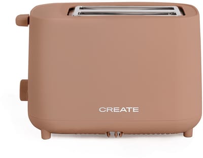 CREATE - Broodrooster van 750 W, Met beveiligingssysteem, Zes vermogensniveaus, Mokka - TOAST STUDIO
