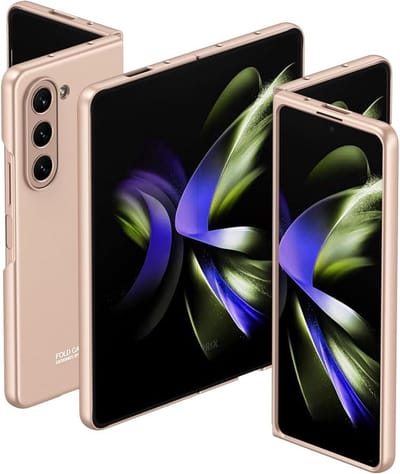Geschikt voor Samsung Galaxy Z fold 5 bumper ultradun hoesje - Rosegoud