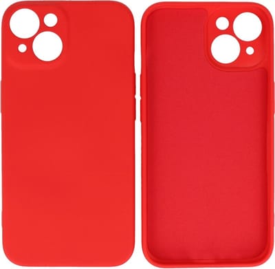 Hoesje Geschikt voor iPhone 14 - 2.0mm Dikke Fashion Telefoonhoesje Backcover - Rood