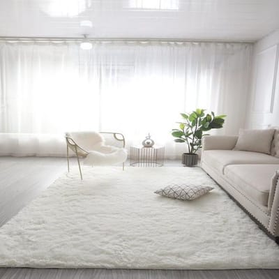 Zijdezachte pluizige tapijten Moderne woondecoratie Lange pluche shaggy tapijten Speelmatten voor kinderen Sofa Woonkamer Slaapkamer Nachtkastje Mat Balkon Tapijten 120X160cm(47X63In)