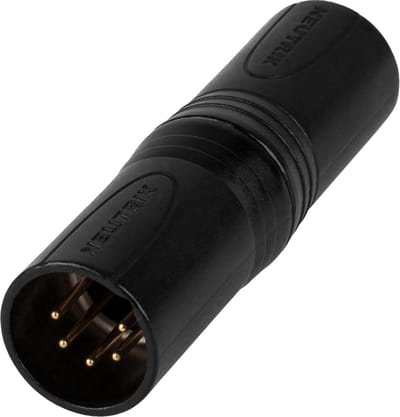 Neutrik NA5MM-B XLR 5-pins (m) - XLR 5-pins (m) DMX koppelstuk / zwart