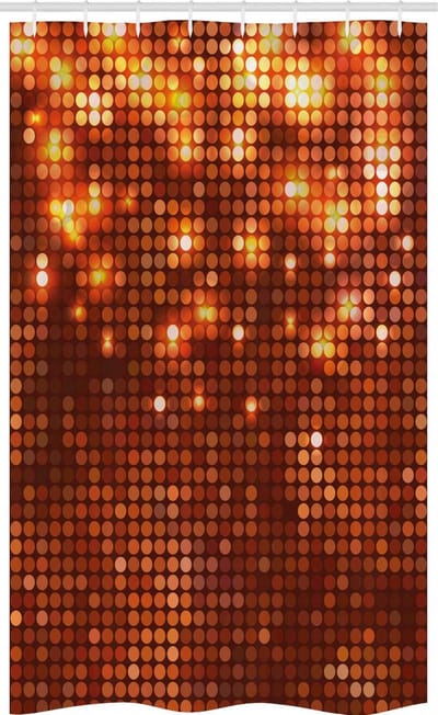 ABAKUHAUS Abstrakt Douchegordijn – Smal ontwerp – Puntjes Mosaïek – 120×180 cm – Donkeroranje/Oranje/Geel