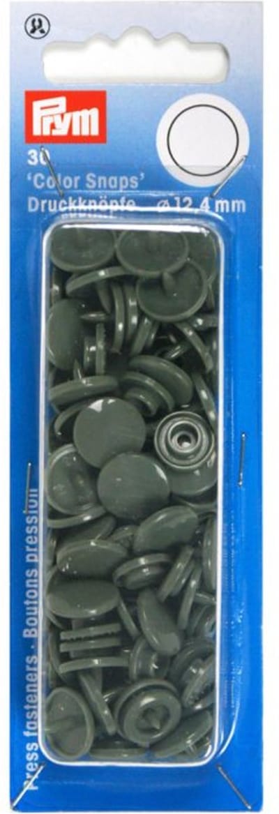 Drukknoop ColorSnaps 12,4 mm donkergrijs 30 st. - Drukknopen Color Snaps - Prym