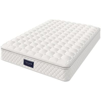ModernLuxe Binnenveringsmatras 140x200 cm schuimdikte 25 cm - hardheid H3 - gewatteerde microvezelhoes - Wit