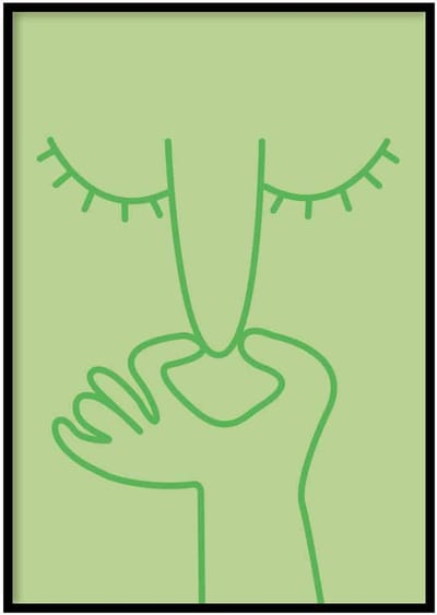 Poster What a smell - Groen - 30x40 cm - WC Poster - WALLLL - Exclusief lijst - Professioneel fotopapier