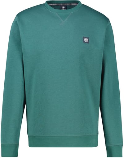 Lerros - Sweater Ronde hals - Heren - M - 662 SOFT TEAL - Katoen - 2634016