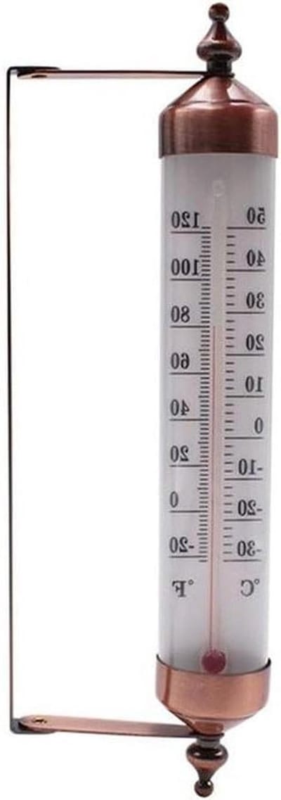 Binnnen Buiten Thermometer - Temperatuurmeter Weer - Temperatuur Meten - Dubbele Schaal - 26 cm - Zilverkleurig
