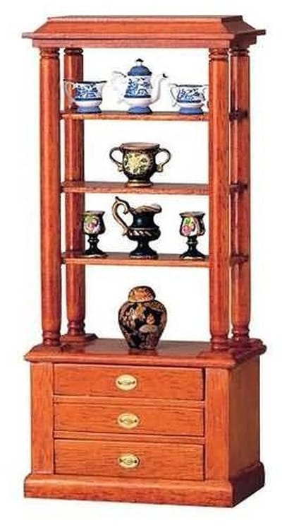 Mini Mundus 40102 Biedermeier Kast Bouwpakket – Houten Miniatuur Kast 1:12 – DIY Poppenhuis Meubel – Zelf Verven/Beitsen