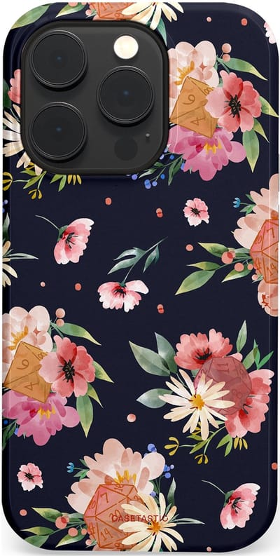 Casetastic Hoesje Geschikt voor Apple iPhone 14 Pro Magsafe - Stijlvolle Beschermende Duo-layer Case - Bloemenkracht met D20
